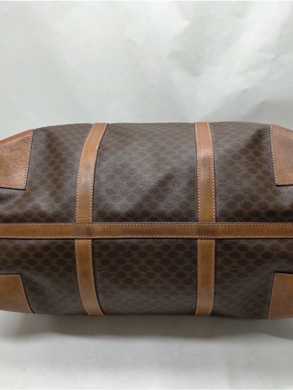 Vintage CELINE Macadam Boston Bag PVC Leather Weekender Travel Bag Ital - Picture 11 of 16